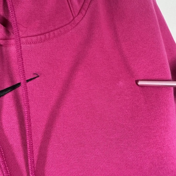 Nike Phoenix Sz S Oversized Hoodie Women Hot Fuchsia Center Swoosh Embroidered - Picture 11 of 13